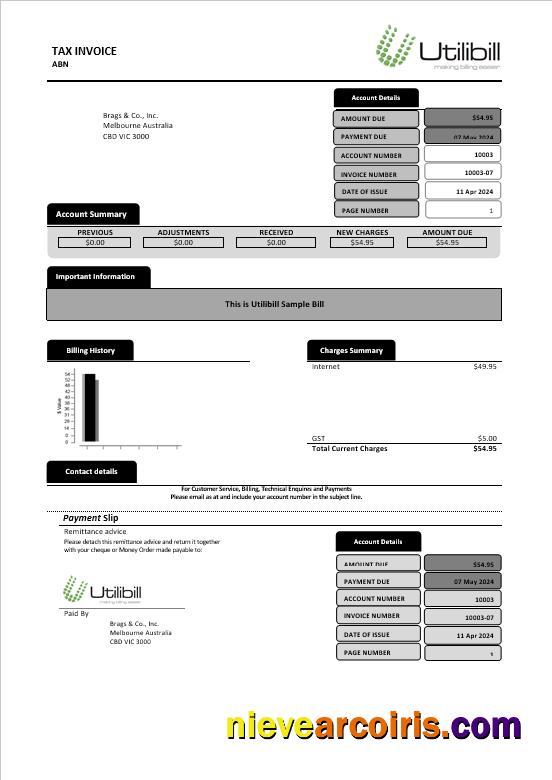 Australia Utilibill business easy to fill